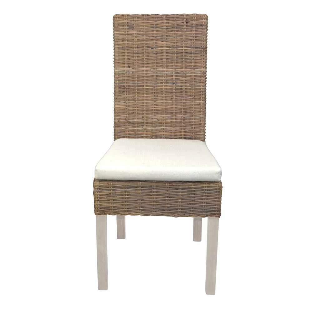 Landhaus Geflechtstuhl aus Rattan - Dane (2er Set) Landhaus Geflechtstuhl Aus Rattan - Dane (2er Set) -Dariana shop landhaus geflechtstuhl aus rattan mit gestell aus massivholz pinie dane f