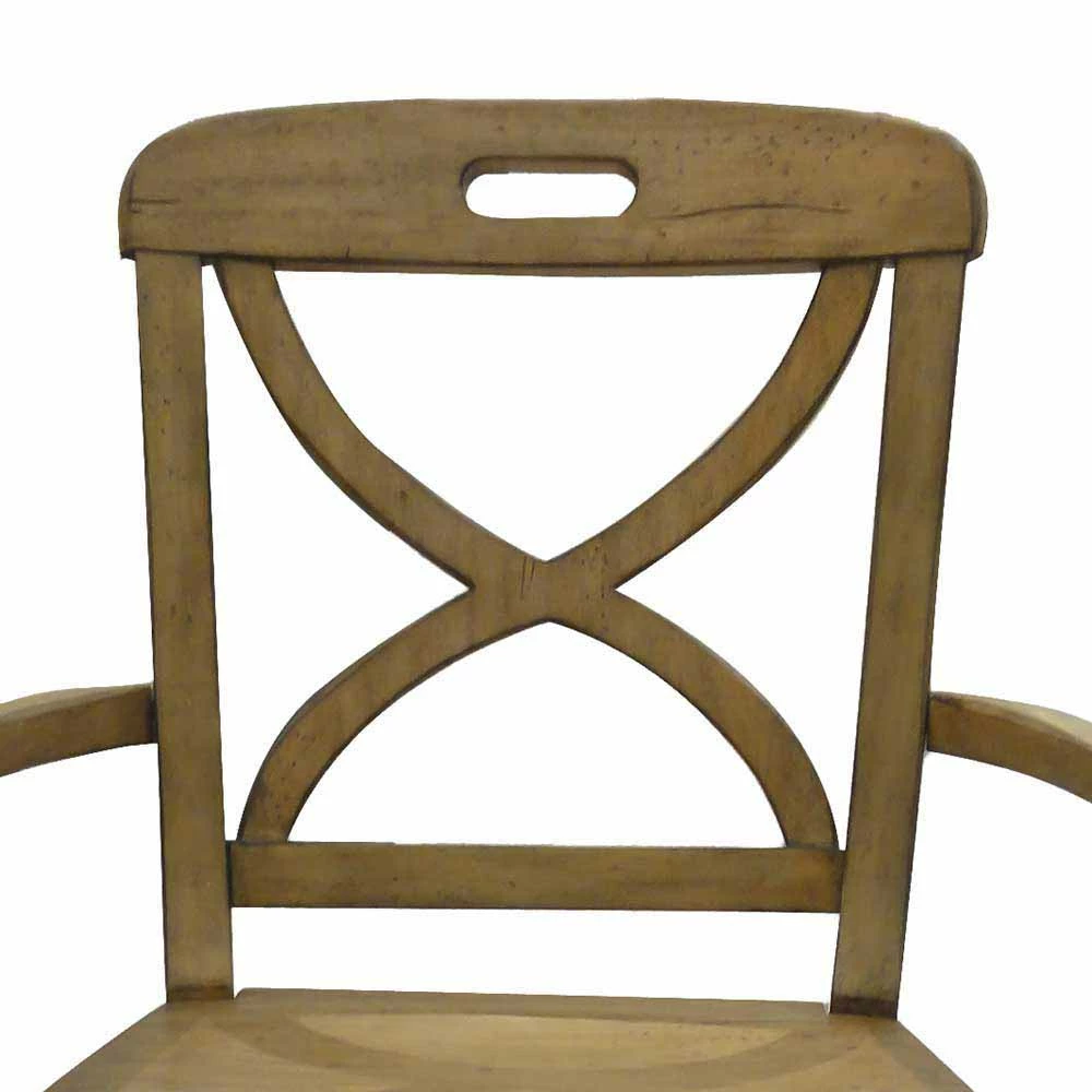 Landhaus Holzstuhl Mit Armlehnen - Rodrico (2er Set) - Image 3