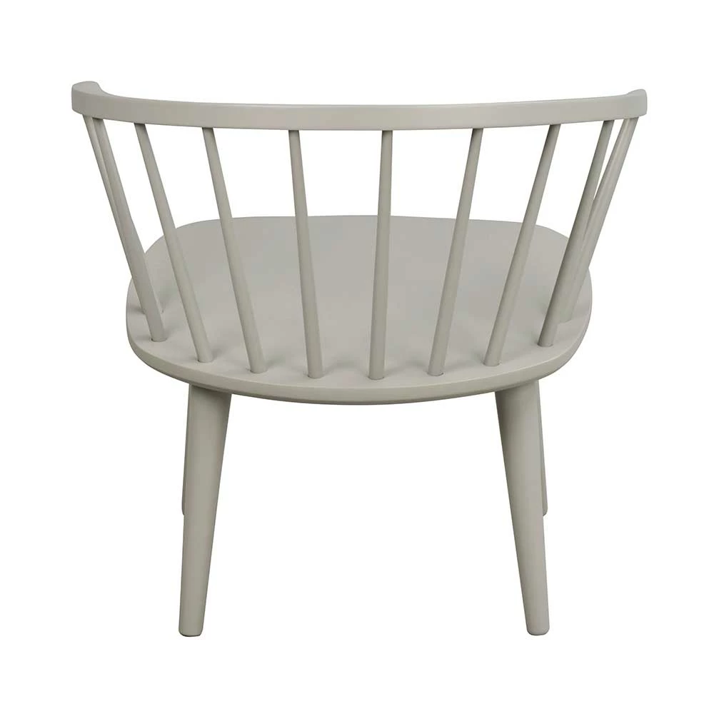 Lounge Holzstuhl In Hellgrau Lackiert - Niova - Image 5