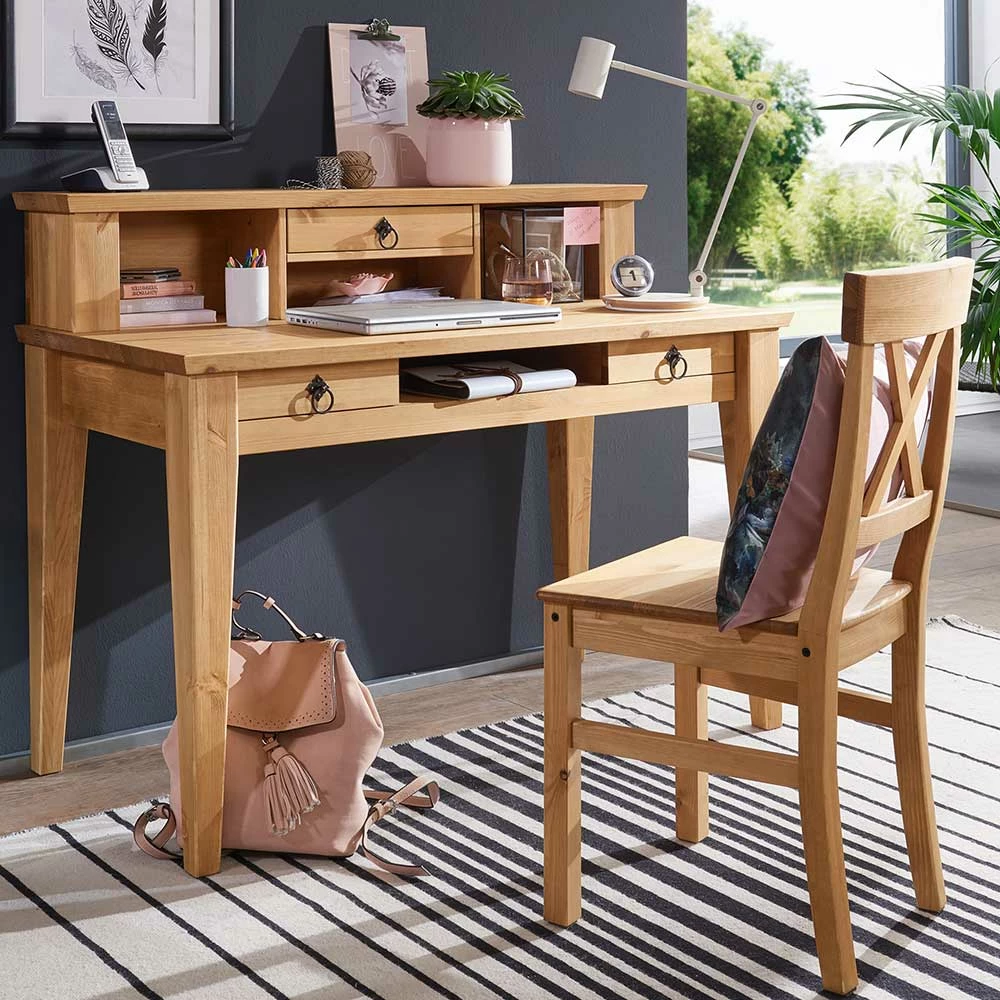 Massiver Landhaus Stuhl In Eichefarben - Xulan - Image 3