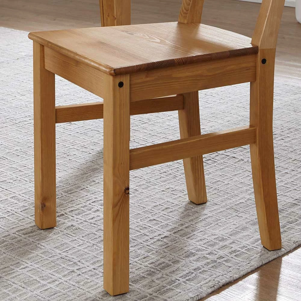 Massiver Landhaus Stuhl In Eichefarben - Xulan - Image 4