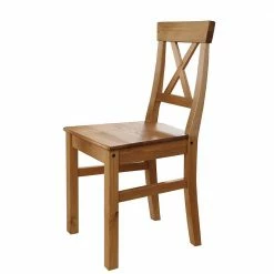 Massiver Landhaus Stuhl In Eichefarben - Xulan