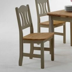 Massivholz Esszimmerstuhl Seramya In Grau (2er Set) -Dariana shop massivholz esszimmerstuhl grau landhaus seramya 01