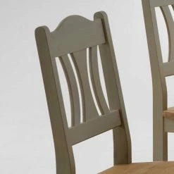 Massivholz Esszimmerstuhl Seramya In Grau (2er Set) -Dariana shop massivholz esszimmerstuhl grau landhaus seramya 02