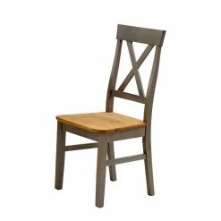 Massivholzstuhl Cempino In Grau Kiefer (2er Set)