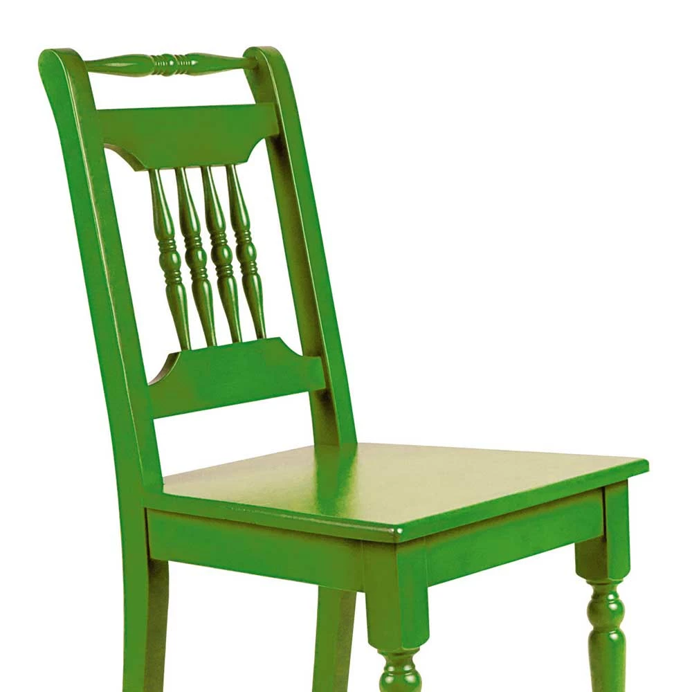 Massivholzstuhl Chene In Grün - Image 4