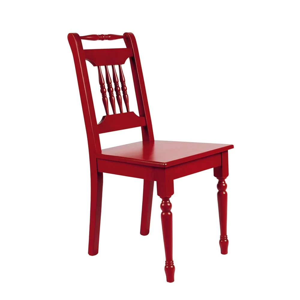 Massivholzstuhl Anguro In Rot - Image 2