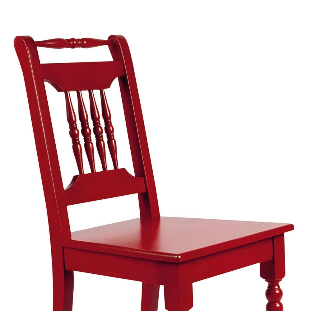 Massivholzstuhl Anguro In Rot - Image 4