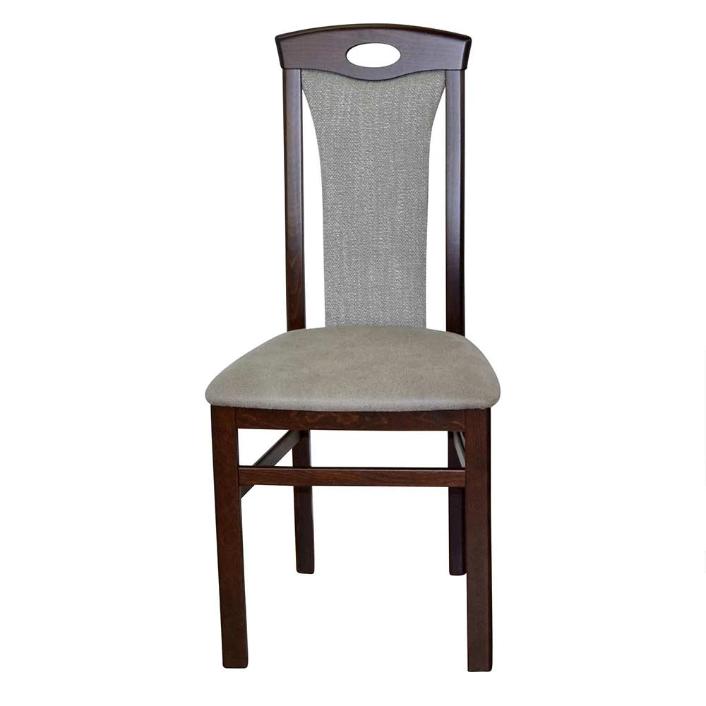 Material Mix Stühle gepolstert - Silevos (2er Set) Material Mix Stühle Gepolstert - Silevos (2er Set) -Dariana shop material mix stuehle gepolstert in hellgrau nussbaum silevos 01