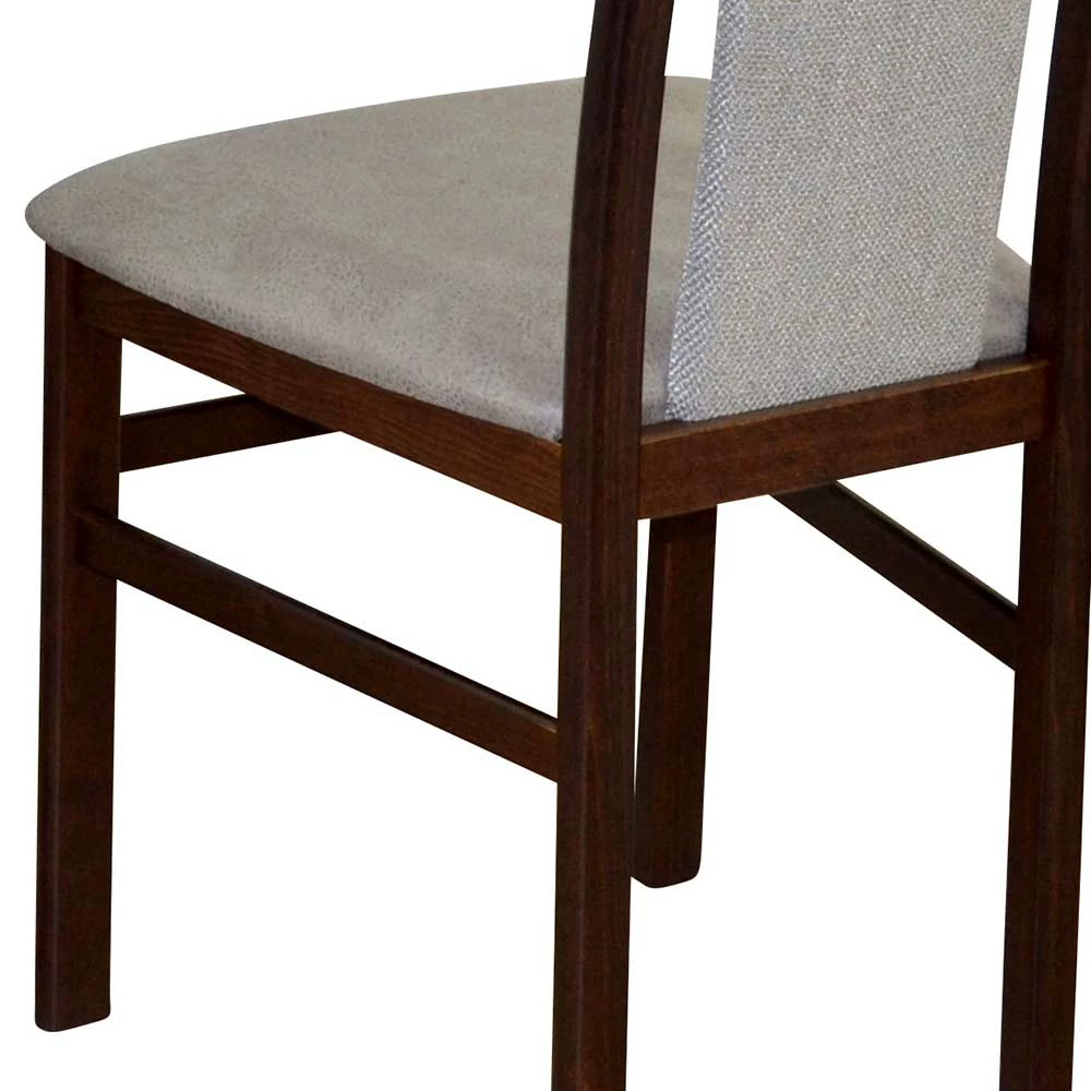 Material Mix Stühle gepolstert - Silevos (2er Set) Material Mix Stühle Gepolstert - Silevos (2er Set) -Dariana shop material mix stuehle gepolstert in hellgrau nussbaum silevos 04