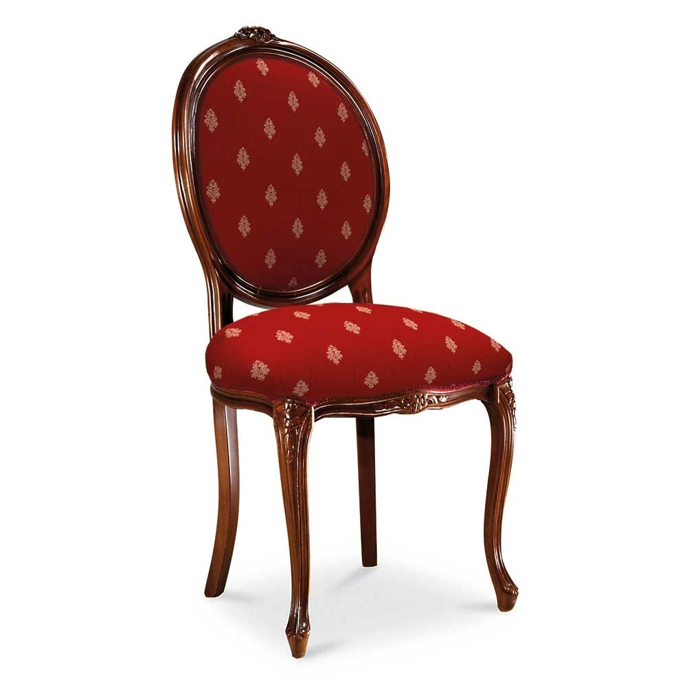 Medaillonstuhl in Rot mit Ornament-Muster - Lactatas Medaillonstuhl In Rot Mit Ornament-Muster - Lactatas -Dariana shop medaillonstuhl in rot mit ornament muster und nussbaum lactatas 01