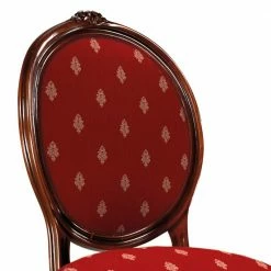 Medaillonstuhl In Rot Mit Ornament-Muster - Lactatas 4 Medaillonstuhl In Rot Mit Ornament-Muster - Lactatas -Dariana shop medaillonstuhl in rot mit ornament muster und nussbaum lactatas 02
