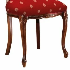 Medaillonstuhl In Rot Mit Ornament-Muster - Lactatas 5 Medaillonstuhl In Rot Mit Ornament-Muster - Lactatas -Dariana shop medaillonstuhl in rot mit ornament muster und nussbaum lactatas 03