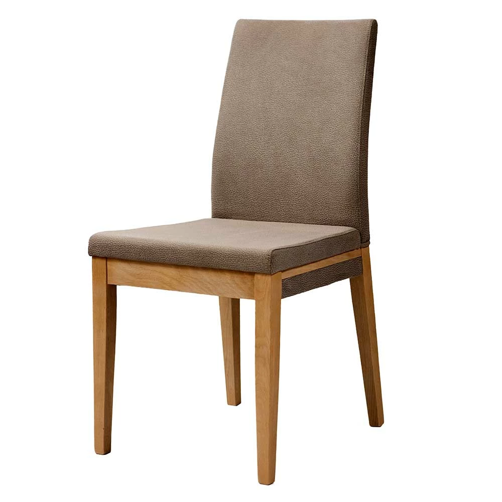 Microfaser Esszimmerstuhl in Taupe - Toseru Microfaser Esszimmerstuhl In Taupe - Toseru -Dariana shop microfaser esszimmerstuhl in taupe mit gestell eiche bianco massiv toseru f
