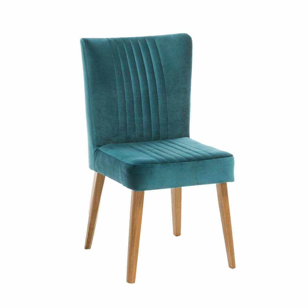 Mid Century Stuhl Nossey Mit Velours Blau - Image 2