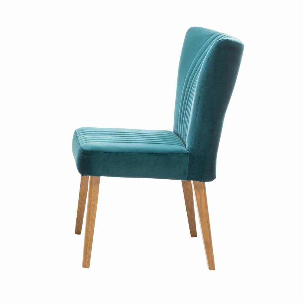 Mid Century Stuhl Nossey Mit Velours Blau - Image 3