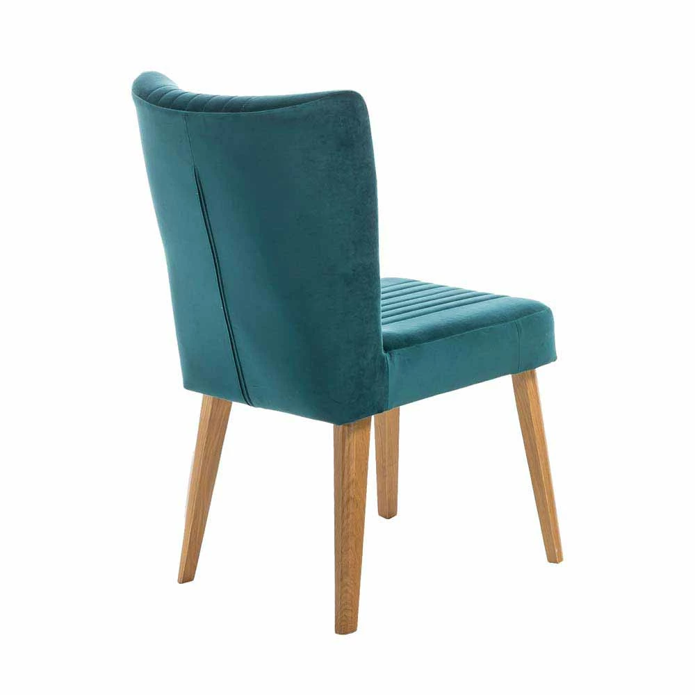 Mid Century Stuhl Nossey Mit Velours Blau - Image 4