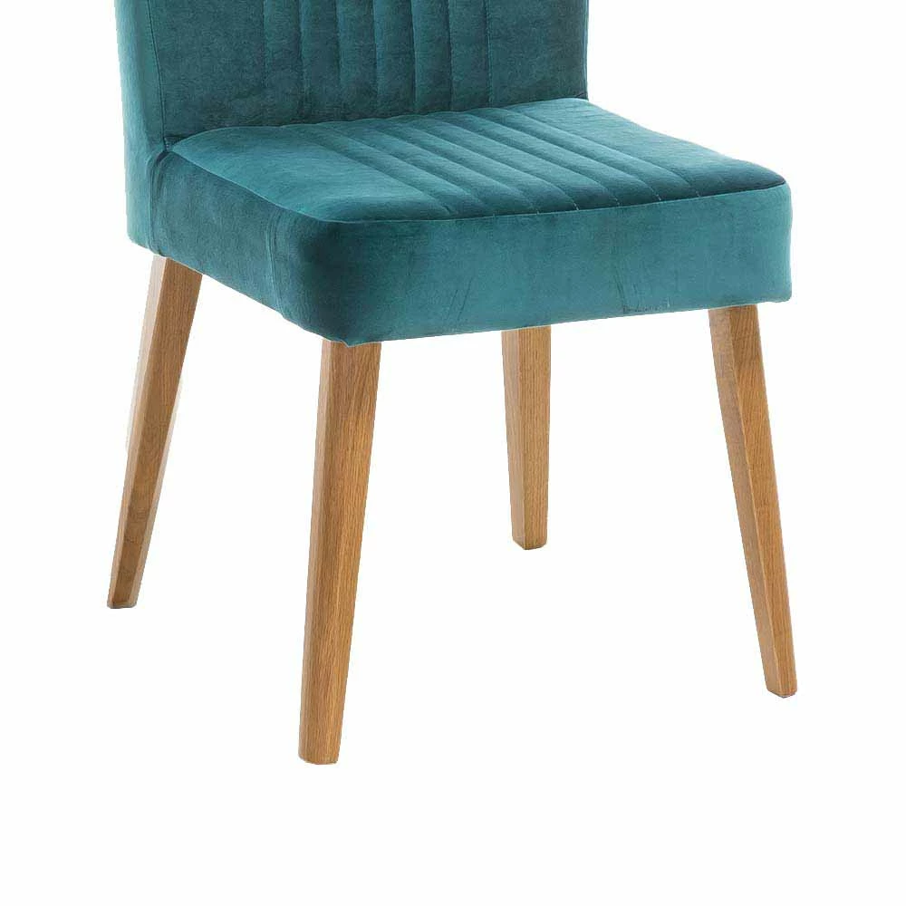 Mid Century Stuhl Nossey Mit Velours Blau - Image 6