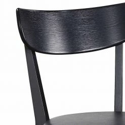Moderner Eichenstuhl In Schwarz - Ina (2er Set) -Dariana shop moderner eichenstuhl in schwarz mit kunstledersitz ina 02