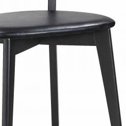 Moderner Eichenstuhl In Schwarz - Ina (2er Set) -Dariana shop moderner eichenstuhl in schwarz mit kunstledersitz ina 03