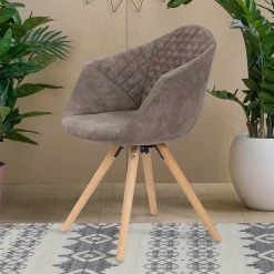 Moderner Esstisch Sessel In Taupe - Gozos (2er Set) 4 Moderner Esstisch Sessel In Taupe - Gozos (2er Set) -Dariana shop moderner esstisch sessel in taupe kunstleder mit buche gozos 02