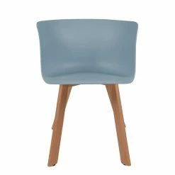 Moderner Schalenstuhl In Graublau - Badry (4er Set) 3 Moderner Schalenstuhl In Graublau - Badry (4er Set) -Dariana shop moderner schalenstuhl in graublau mit holz gestell buche badry 01