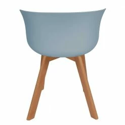 Moderner Schalenstuhl In Graublau - Badry (4er Set) 5 Moderner Schalenstuhl In Graublau - Badry (4er Set) -Dariana shop moderner schalenstuhl in graublau mit holz gestell buche badry 03