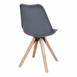 Pflegeleichte Stühle In Grau & Natur - Manifesto (2er Set) -Dariana shop pflegeleichte stuehle in grau natur schalensitz mit holzbeinen manifesto 03