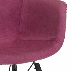 Pinker Retro Schalenstuhl Mit Blumen - Carola (2er Set) -Dariana shop pinker retro schalenstuhl mit blumen holzbeine schwarz carola 03