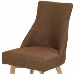 Polster Stoff Stuhl In Braun Hell - Uladan (2er Set) 5 Polster Stoff Stuhl In Braun Hell - Uladan (2er Set) -Dariana shop polster stoff stuhl in braun hell eiche massivholzgestell uladan 03