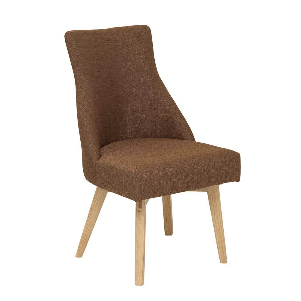 Polster Stoff Stuhl in Braun hell - Uladan (2er Set) Polster Stoff Stuhl In Braun Hell - Uladan (2er Set) -Dariana shop polster stoff stuhl in braun hell eiche massivholzgestell uladan f