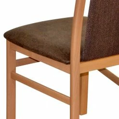 Polsterstühle Aus Buchenholz - Bigova (2er Set) 6 Polsterstühle Aus Buchenholz - Bigova (2er Set) -Dariana shop polsterstuehle aus buchenholz mit strukturstoff kunstleder in braun bigova 04