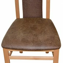 Polsterstühle Aus Buchenholz - Bigova (2er Set) 7 Polsterstühle Aus Buchenholz - Bigova (2er Set) -Dariana shop polsterstuehle aus buchenholz mit strukturstoff kunstleder in braun bigova 05