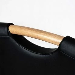 Polsterstühle Aus Schwarzem Kunstleder - Zurana (2er Set) -Dariana shop polsterstuehle aus schwarzem kunstleder mit echtholz wildeiche zurana 05