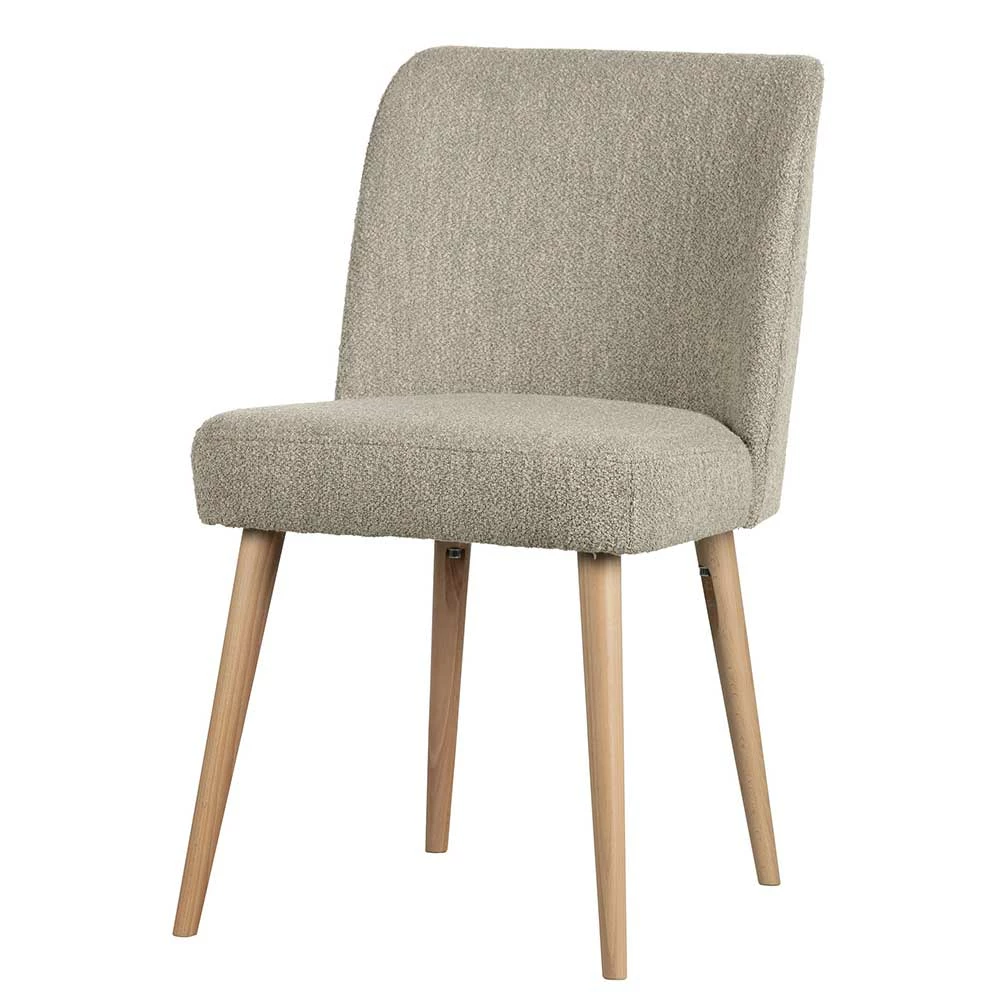 Polsterstühle in Beigegrau Boucle - Cornelys (2er Set) Polsterstühle In Beigegrau Boucle - Cornelys (2er Set) -Dariana shop polsterstuehle in beigegrau boucle und naturfarben massivholz cornelys 01