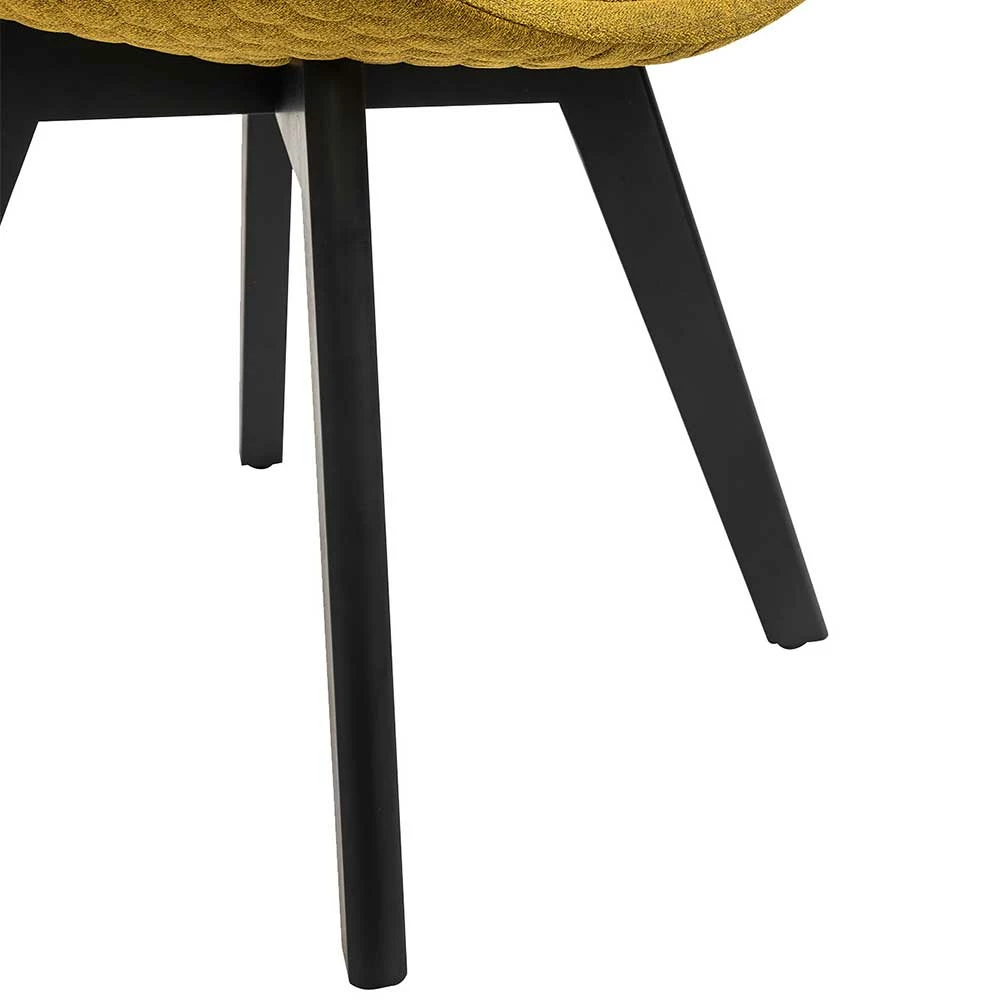 Polsterstühle In Gelb Stoff - Kyleca (2er Set) - Image 6