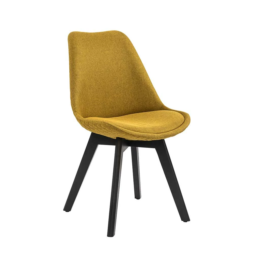 Polsterstühle In Gelb Stoff - Kyleca (2er Set)