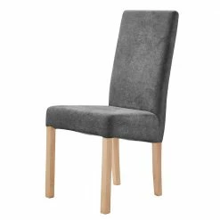 Polsterstühle In Grau Stoff - Gelvins (2er Set)