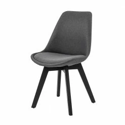 Polsterstühle In Grau Stoffbezug - Doskados (2er Set) 3 Polsterstühle In Grau Stoffbezug - Doskados (2er Set) -Dariana shop polsterstuehle in grau stoffbezug mit schwarzen buchenstuehlen doskados 01