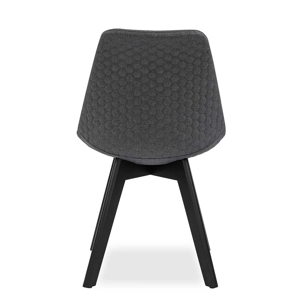 Polsterstühle in Grau Stoffbezug - Doskados (2er Set) Polsterstühle In Grau Stoffbezug - Doskados (2er Set) -Dariana shop polsterstuehle in grau stoffbezug mit schwarzen buchenstuehlen doskados 05