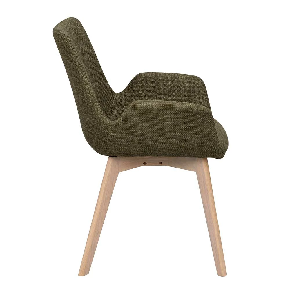 Polsterstühle mit Armlehnen in Dunkelgrün - Termi (2er Set) Polsterstühle Mit Armlehnen In Dunkelgrün - Termi (2er Set) -Dariana shop polsterstuehle mit armlehnen in dunkelgruen mit eiche gestell white wash termi 03