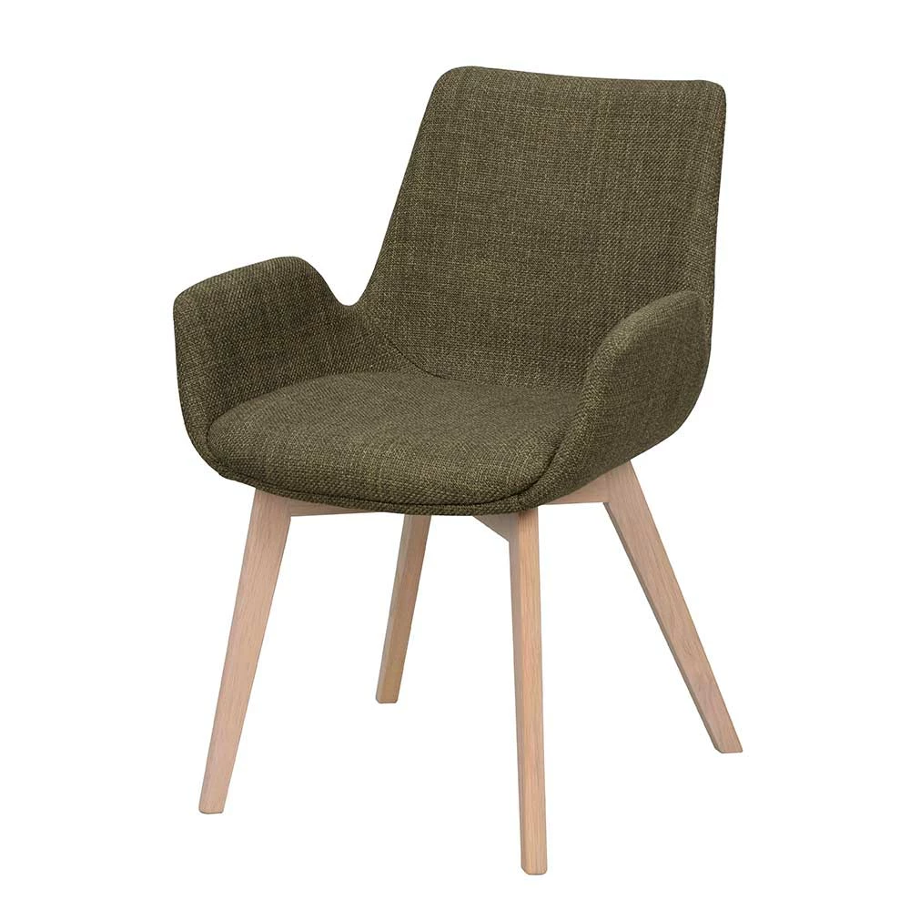 Polsterstühle mit Armlehnen in Dunkelgrün - Termi (2er Set) Polsterstühle Mit Armlehnen In Dunkelgrün - Termi (2er Set) -Dariana shop polsterstuehle mit armlehnen in dunkelgruen mit eiche gestell white wash termi f