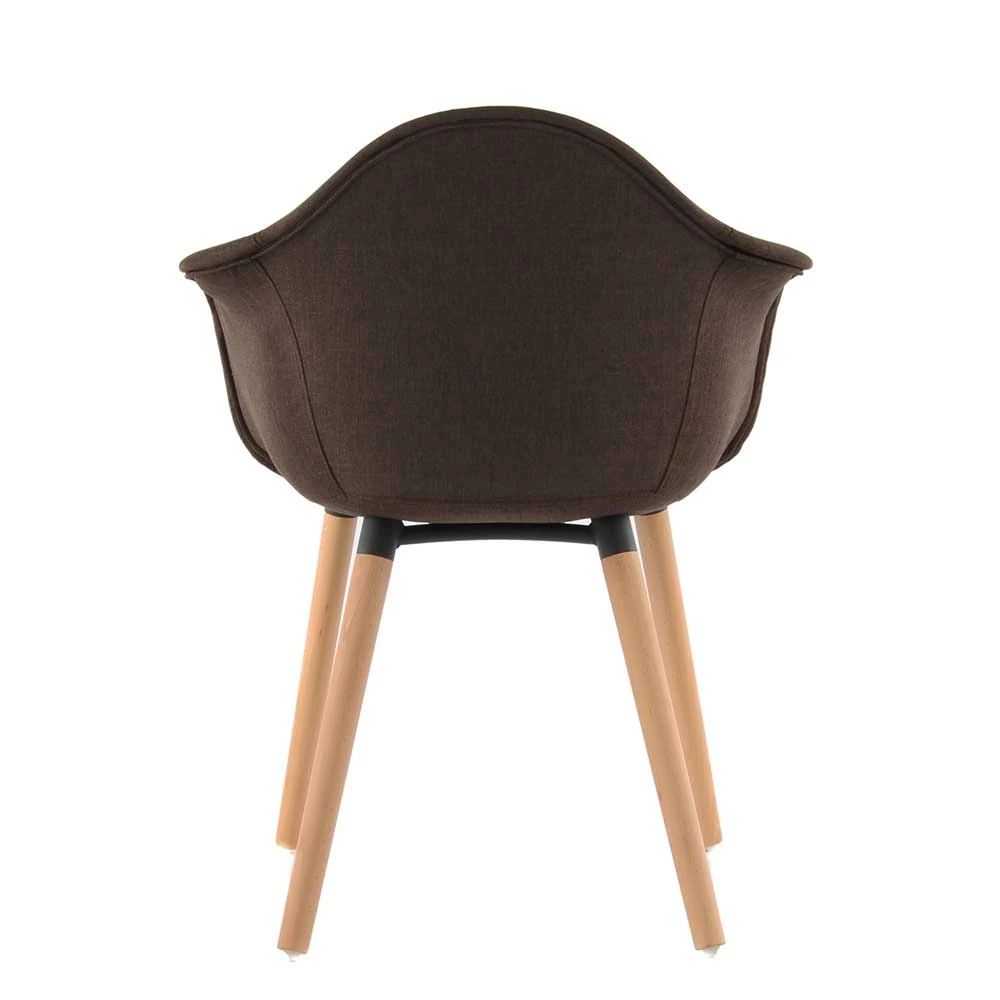 Polsterstuhl Armlehner in Braun - Comby (2er Set) Polsterstuhl Armlehner In Braun - Comby (2er Set) -Dariana shop polsterstuhl armlehner in braun mit holzbeinen aus buche comby 04