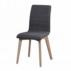 Polsterstuhl In Dunkelgrau - Basnia (2er Set)