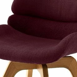 Polsterstuhl In Dunkelrot & Eiche - Vientors (2er Set) -Dariana shop polsterstuhl in dunkelrot eiche aus chenille massivholz vientors 04