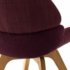 Polsterstuhl In Dunkelrot & Eiche - Vientors (2er Set) -Dariana shop polsterstuhl in dunkelrot eiche aus chenille massivholz vientors 05