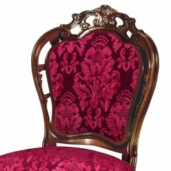 Polsterstuhl In Dunkelrot & Nussbaum - Ursanna -Dariana shop polsterstuhl in dunkelrot nussbaum im barockstil ursanna 02