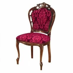 Polsterstuhl In Dunkelrot & Nussbaum - Ursanna