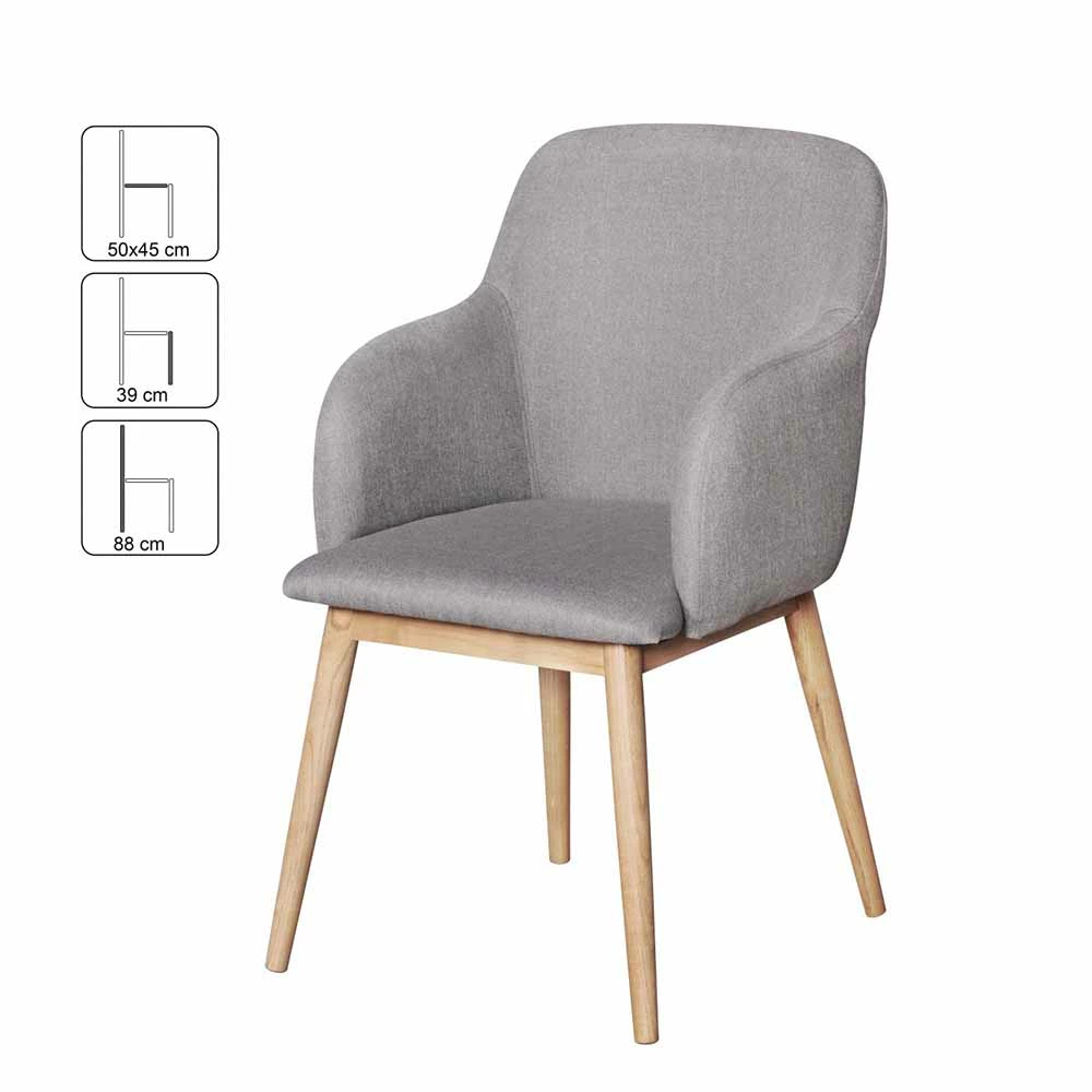 Retro Armlehnenstuhl Enrico In Grau - Image 4