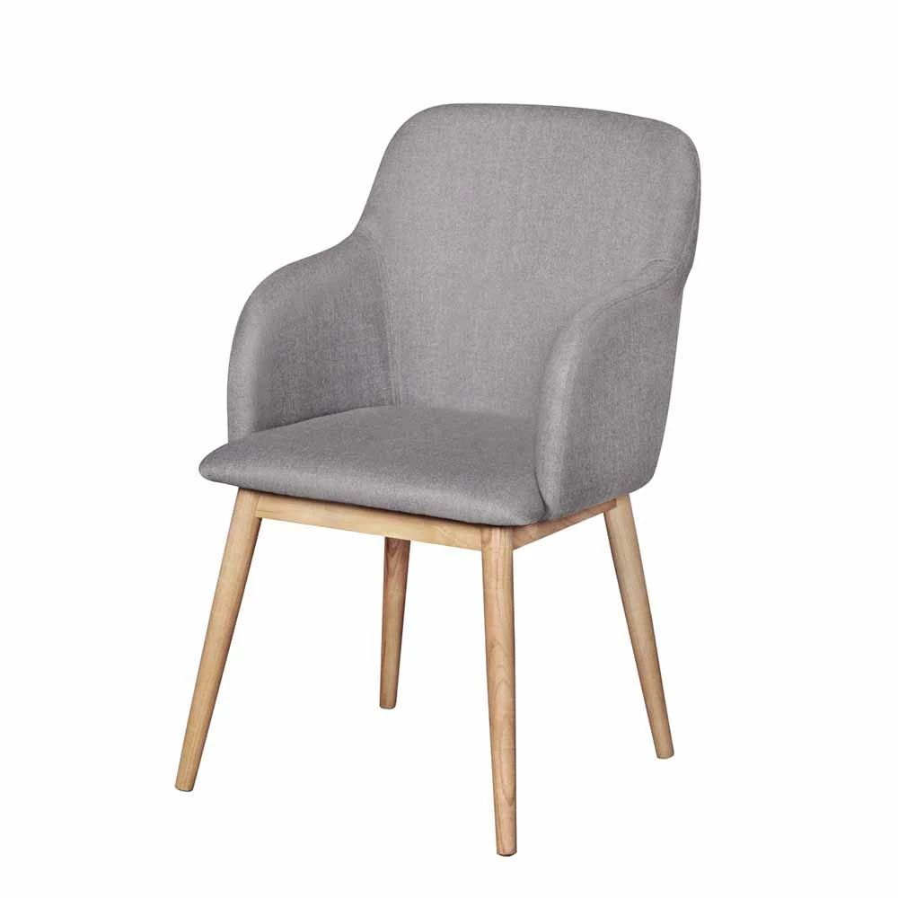 Retro Armlehnenstuhl Enrico In Grau